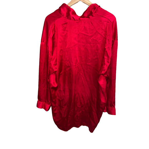 Vintage Cherry Red Victoria's Secret Button Up Top Size Large - Picture 5 of 8